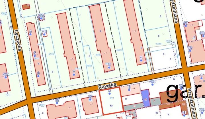 Działka inwestycyjna Łódź Księży Młyn, ul. Rawska