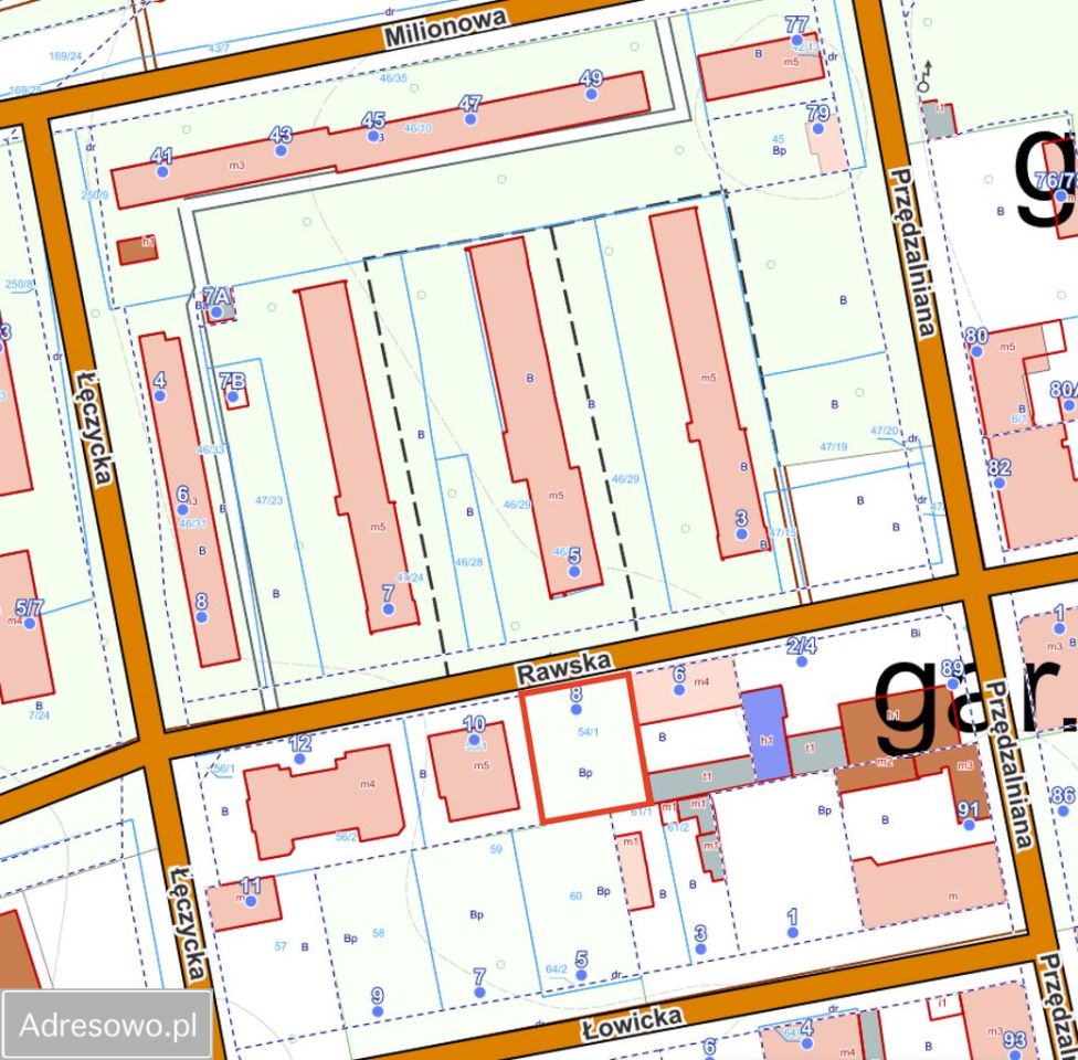 Działka inwestycyjna Łódź Księży Młyn, ul. Rawska