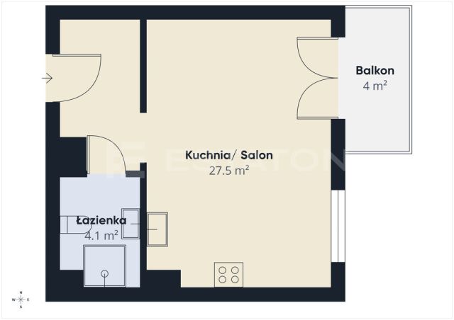 Mieszkanie 1-pokojowe Rzeszów, ul. Eugeniusza Kwiatkowskiego. Zdjęcie 7