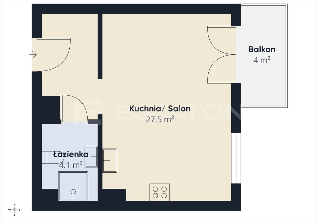 Mieszkanie 1-pokojowe Rzeszów, ul. Eugeniusza Kwiatkowskiego. Zdjęcie 7