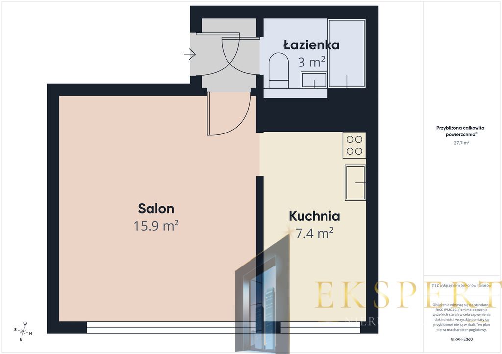 Mieszkanie 1-pokojowe Koszalin, ul. Kazimierza Tetmajera. Zdjęcie 5