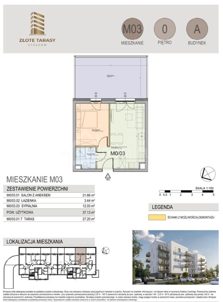 Mieszkanie 2-pokojowe Staszów, ul. gen. Mariana Langiewicza. Zdjęcie 4