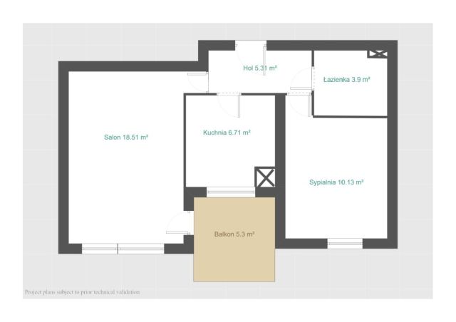 Mieszkanie 2-pokojowe Poznań Nowe Miasto, ul. Milczańska. Zdjęcie 12