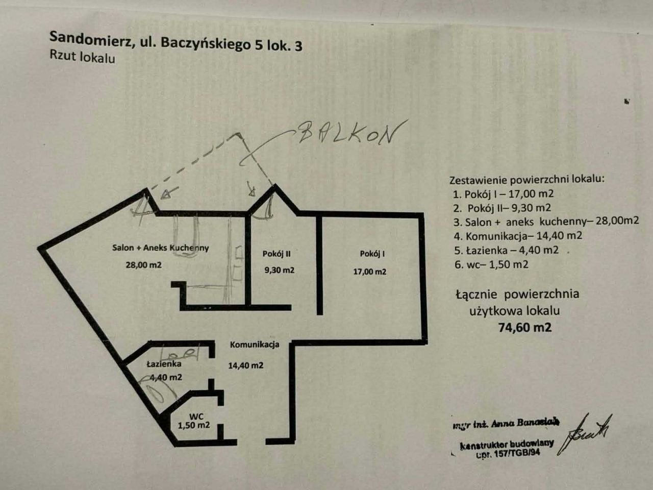 Mieszkanie 3-pokojowe Sandomierz, ul. Krzysztofa Kamila Baczyńskiego. Zdjęcie 5