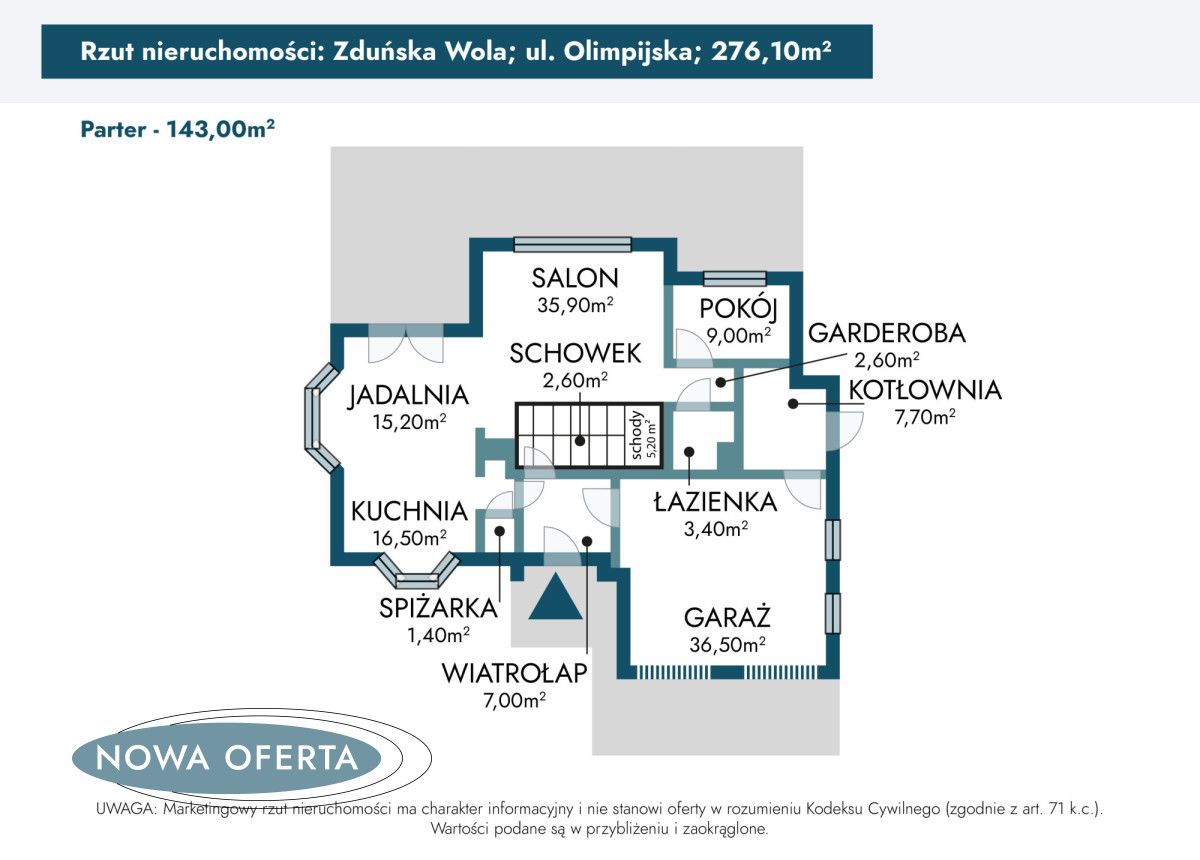 dom wolnostojący, 5 pokoi Zduńska Wola, ul. Olimpijska. Zdjęcie 25