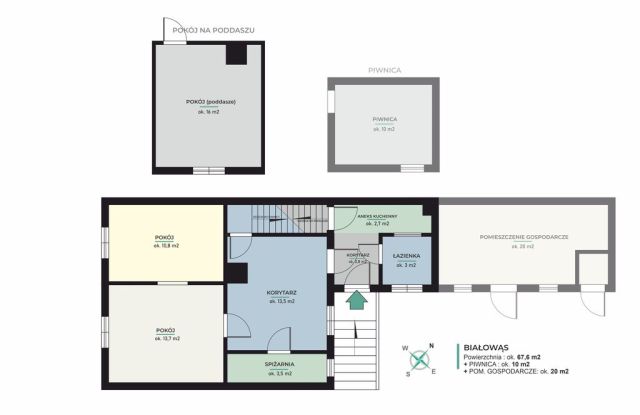 bliźniak, 3 pokoje Białowąs. Zdjęcie 21