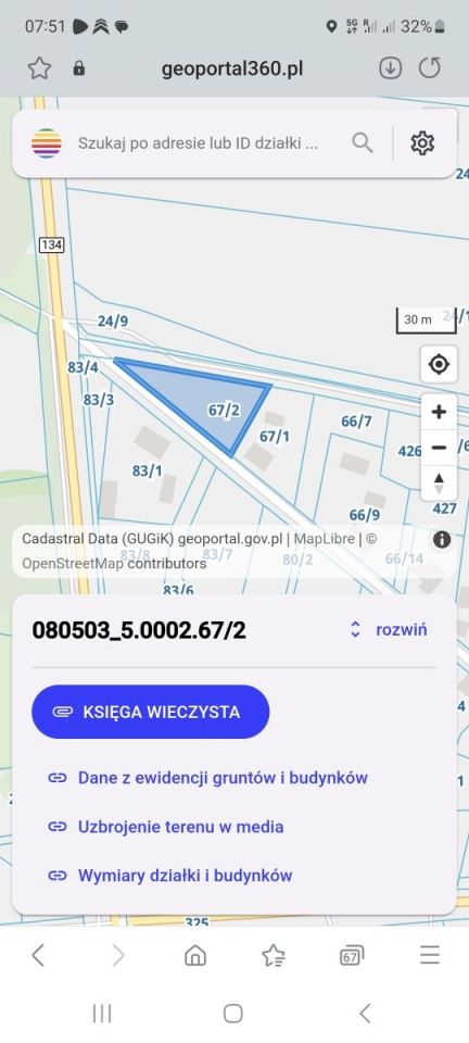 Działka budowlana Radachów