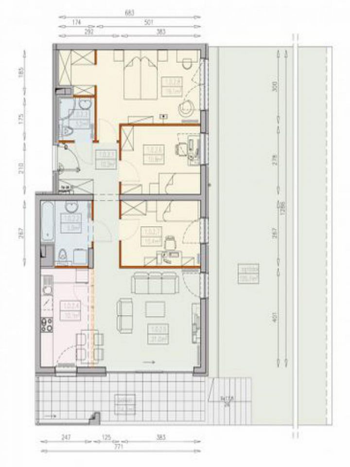 Mieszkanie Wrocław, Al.Hallera 80 - 90 M2 - 727 866 Zł