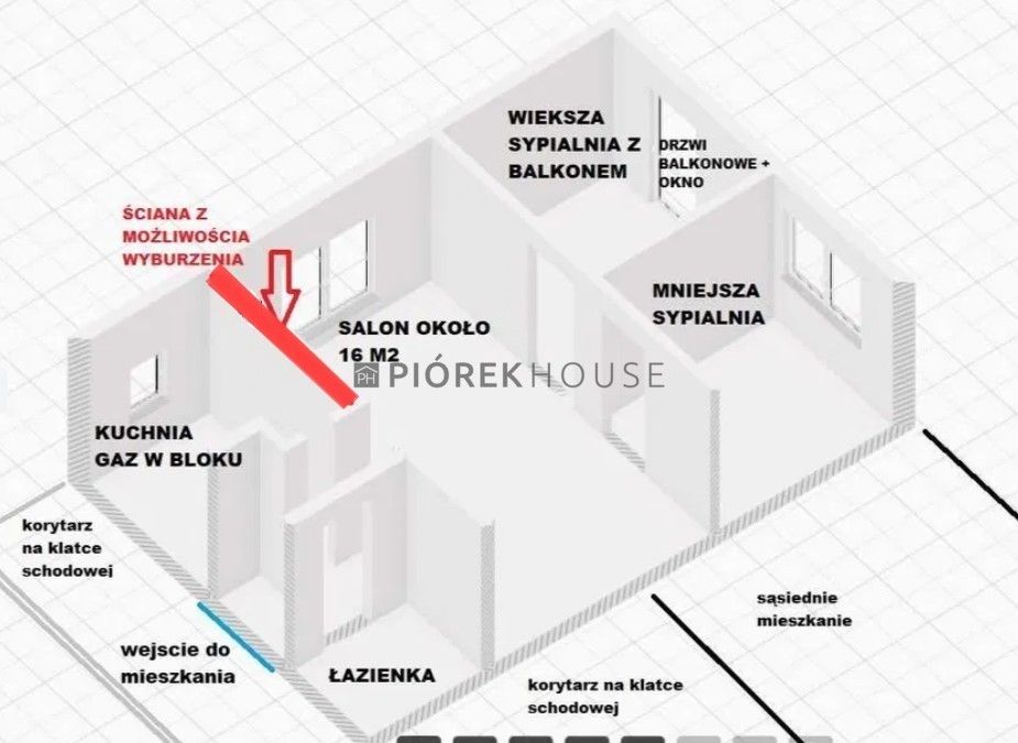 Mieszkanie 3-pokojowe Warszawa Wawer, ul. Króla Maciusia. Zdjęcie 5