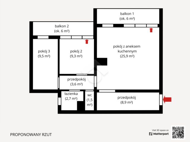 Mieszkanie 3-pokojowe Wrocław Szczepin, ul. Stefana Czarnieckiego. Zdjęcie 21