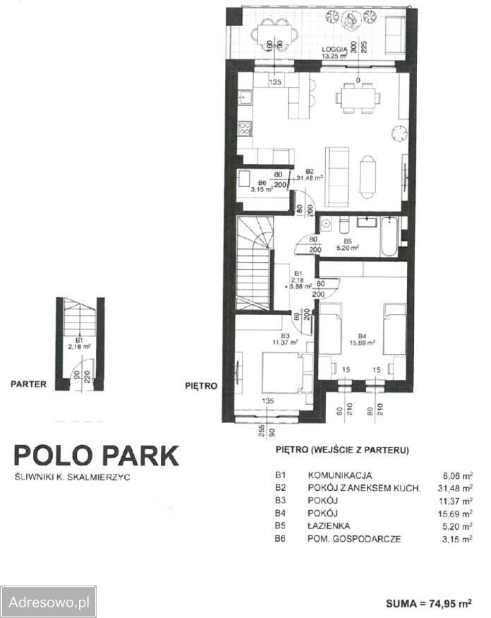 Mieszkanie 3-pokojowe Śliwniki, ul. Józefa Idziora. Zdjęcie 12
