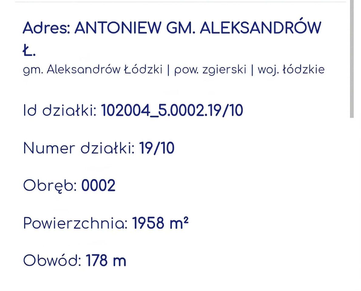 Działka budowlana Antoniew. Zdjęcie 1