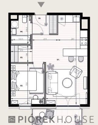 Mieszkanie 2-pokojowe Warszawa Mokotów, ul. Stanisława Kierbedzia. Zdjęcie 2
