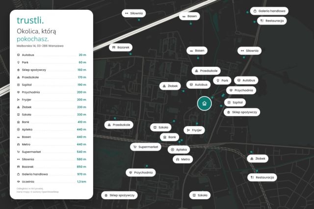 Mieszkanie 3-pokojowe Warszawa Targówek, ul. Malborska. Zdjęcie 18