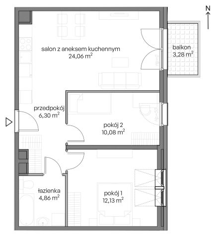Mieszkanie 3-pokojowe Gdańsk Ujeścisko, ul. Niepołomicka. Zdjęcie 8