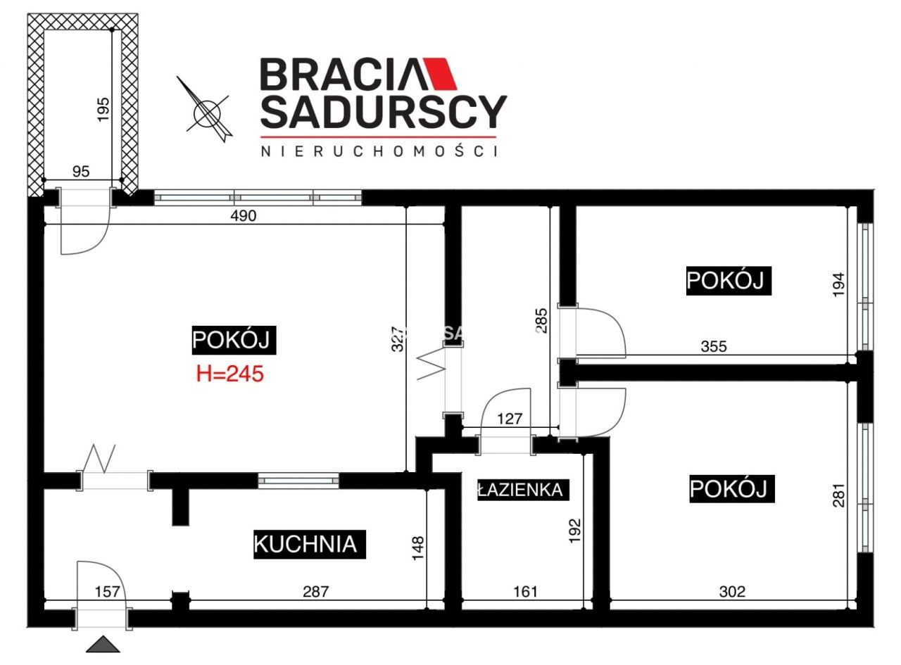 Mieszkanie 3-pokojowe Kraków Bieńczyce, os. Józefa Strusia. Zdjęcie 3