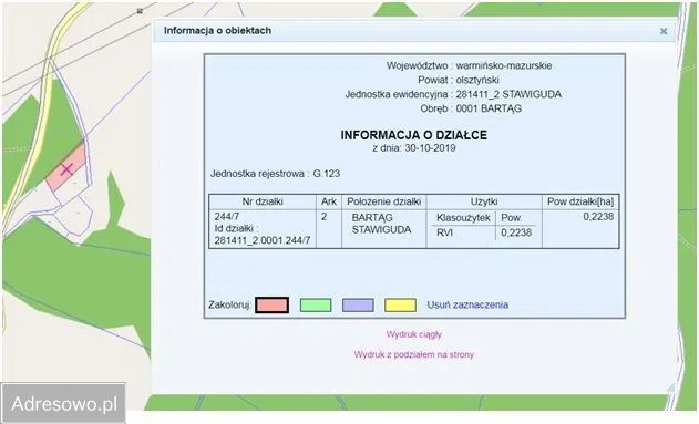 Działka rolno-budowlana Bartąg. Zdjęcie 2