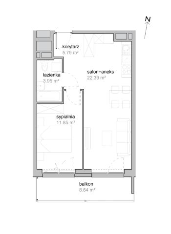 Mieszkanie 2-pokojowe Wrocław Tarnogaj, ul. Piękna. Zdjęcie 7