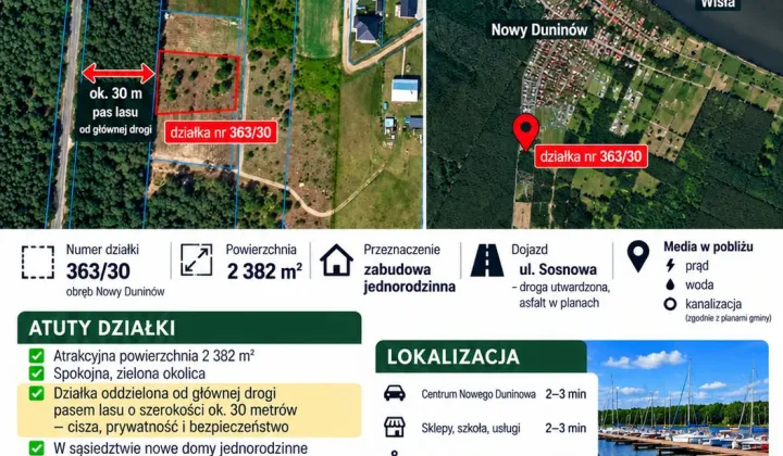 Działka budowlana Płock, Nowy Duninów