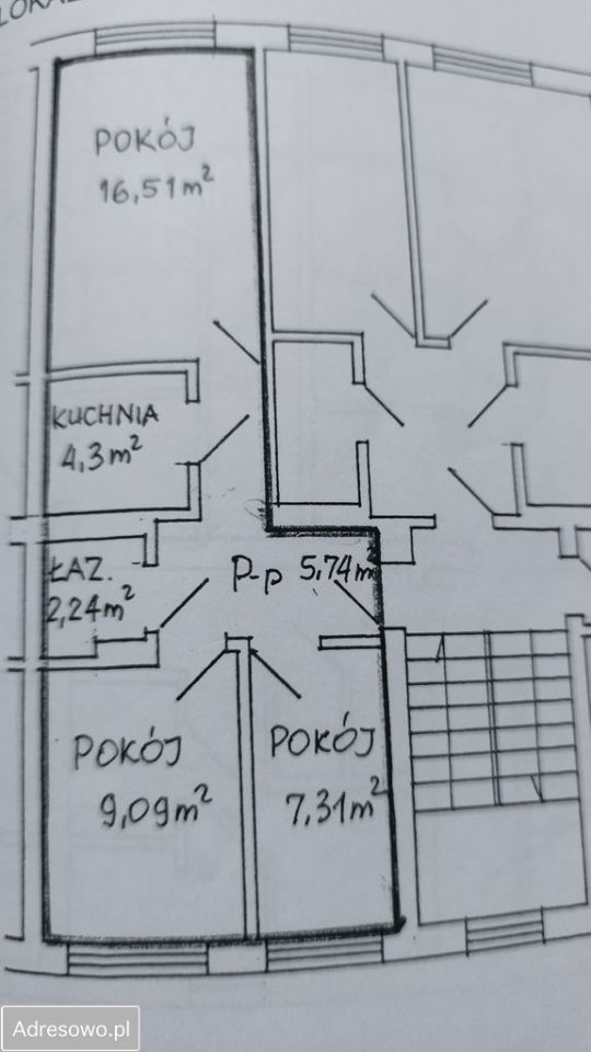 Mieszkanie 3-pokojowe Solec Kujawski, ul. Dworcowa. Zdjęcie 8