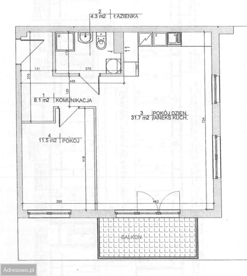 Mieszkanie 2-pokojowe Gdańsk Jasień, ul. Jasieńska. Zdjęcie 11