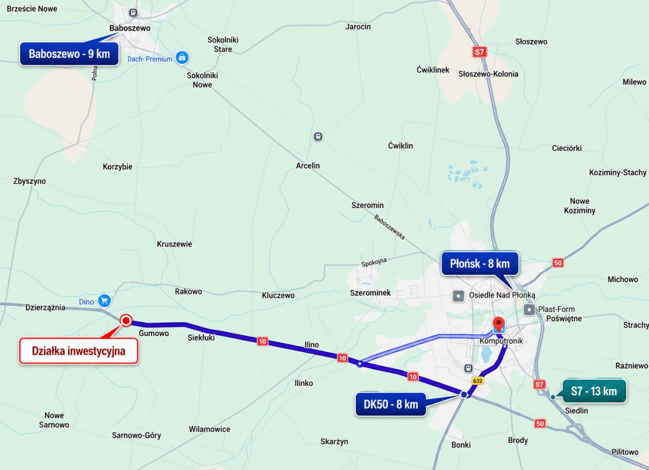 Działka inwestycyjna Gumowo. Zdjęcie 2