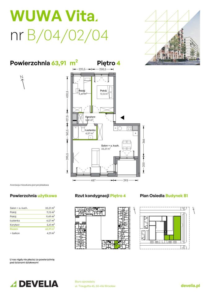 Mieszkanie 3-pokojowe Wrocław Żerniki, ul. Tadeusza Brzozy. Zdjęcie 6
