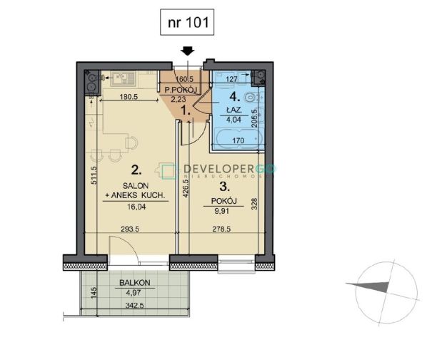 Mieszkanie 2-pokojowe Białystok, ul. Prowiantowa. Zdjęcie 7