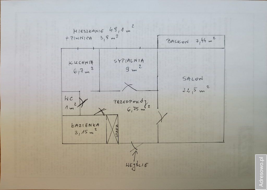 Mieszkanie 2-pokojowe Gdańsk Chełm, ul. Tytusa Chałubińskiego. Zdjęcie 19