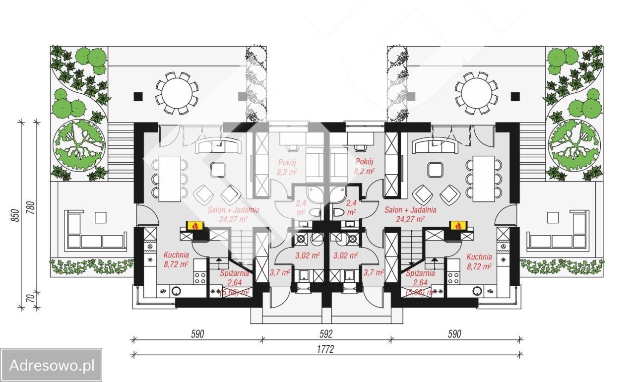 bliźniak, 5 pokoi Żdżary. Zdjęcie 3