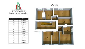 Mieszkanie 16-pokojowe Tczew Centrum, ul. Jarosława Dąbrowskiego