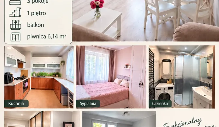 Mieszkanie 3-pokojowe Grudziądz Centrum, ul. Słowackiego