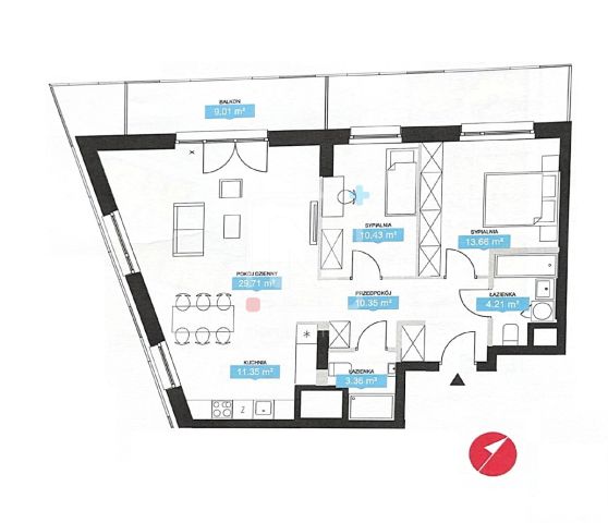 Mieszkanie 3-pokojowe Warszawa Wola, ul. Gumińska. Zdjęcie 4