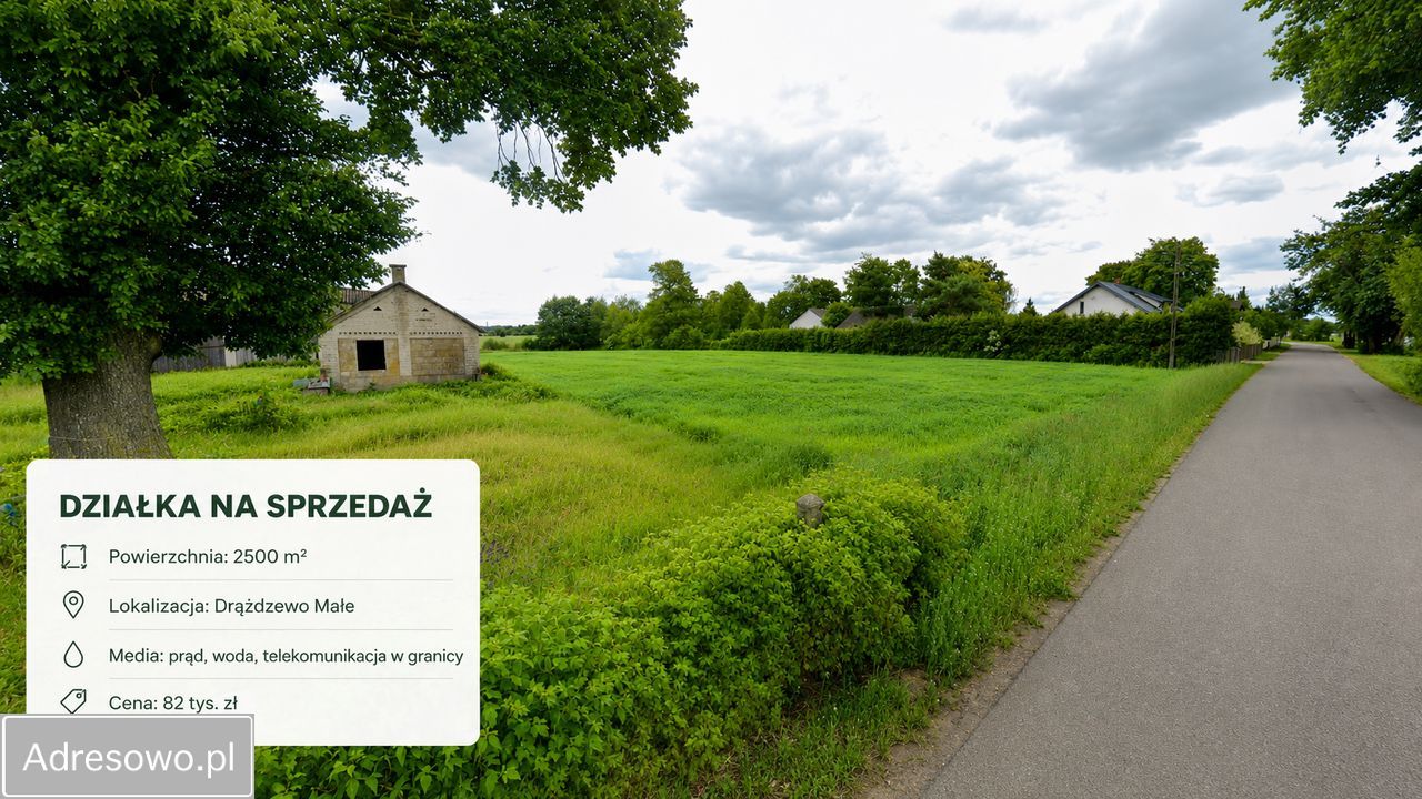 Działka budowlana Drążdżewo Małe. Zdjęcie 1