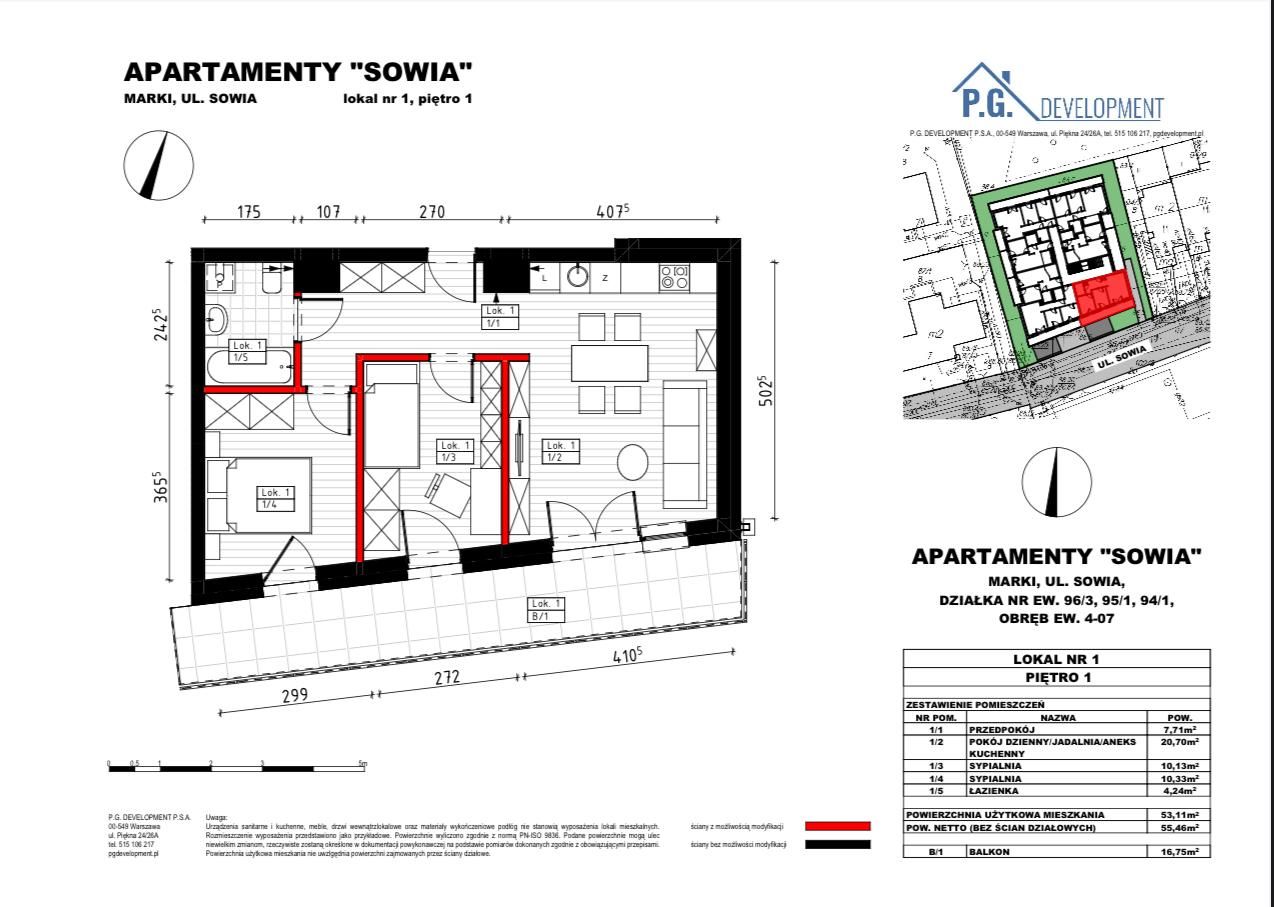 Mieszkanie 3-pokojowe Marki Czarna Struga, ul. Sowia. Zdjęcie 8