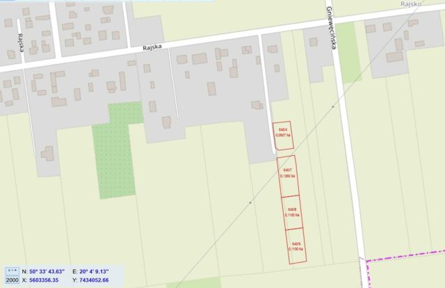 Działka budowlana Sędziszów, ul. Rajska. Zdjęcie 1