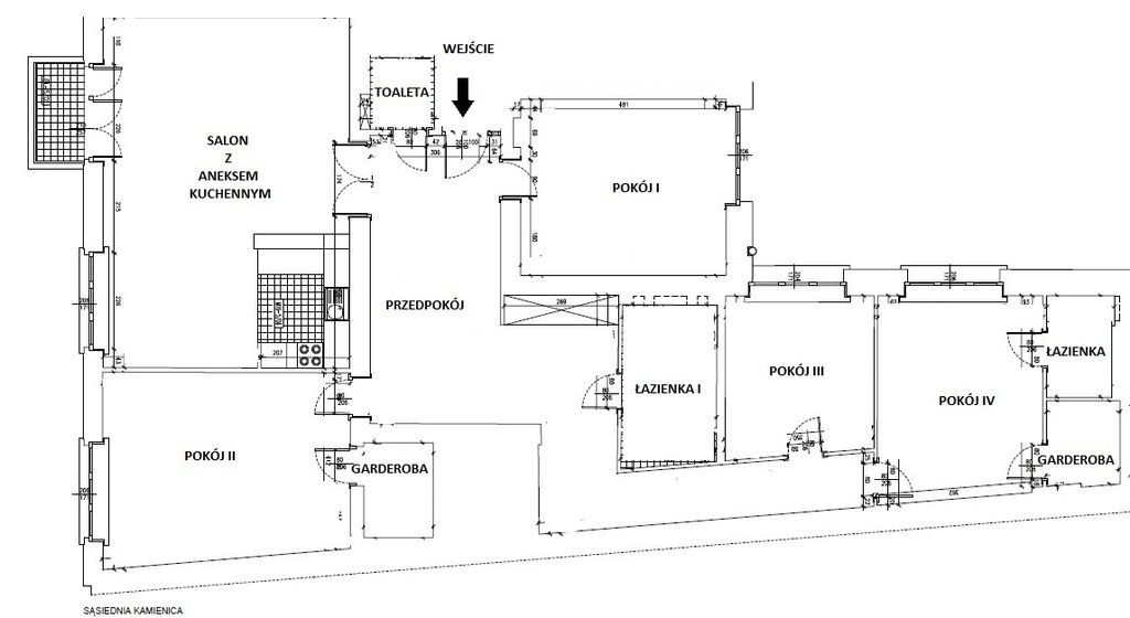 Mieszkanie 5-pokojowe Kraków Stare Miasto, ul. Józefa Sarego. Zdjęcie 27
