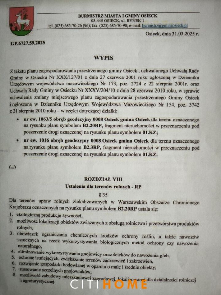 Działka rolna Osieck, ul. Przemysłowa. Zdjęcie 8
