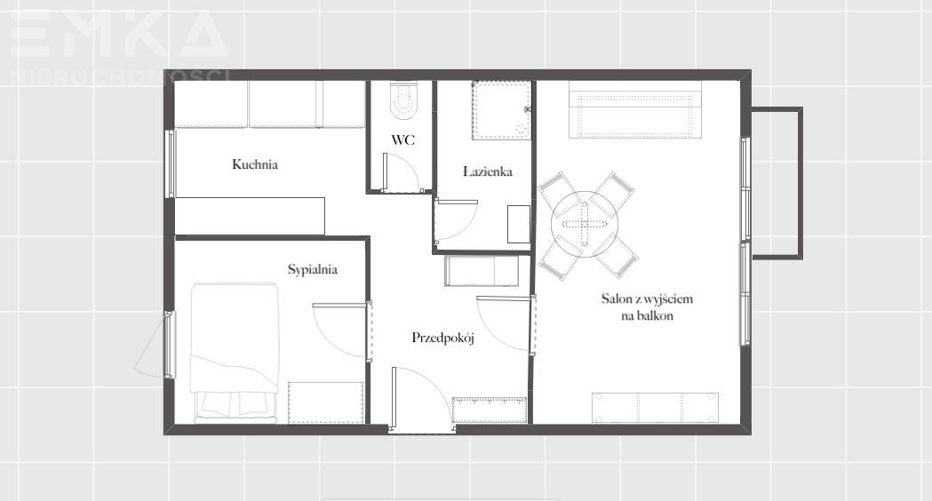 Mieszkanie 2-pokojowe Bydgoszcz Wyżyny, ul. Adama Grzymały-Siedleckiego. Zdjęcie 14