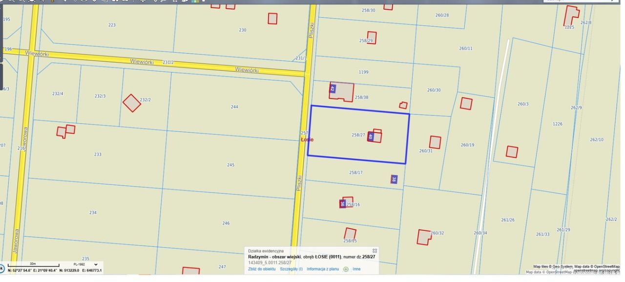 Działka budowlana Łosie, ul. Pliszki. Zdjęcie 2