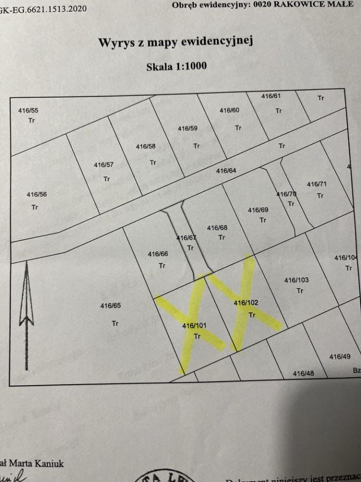 Działka rekreacyjna Rakowice Małe