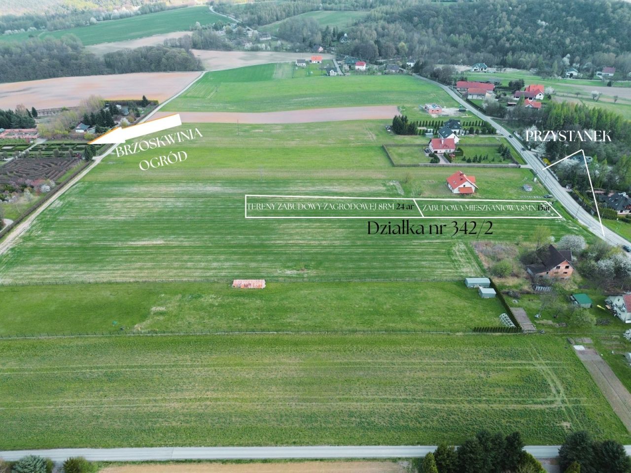 Działka rolno-budowlana Brzoskwinia, ul. Krakowska. Zdjęcie 2