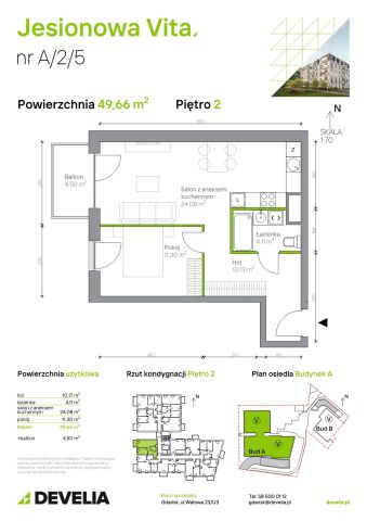 Mieszkanie 2-pokojowe Gdańsk Wrzeszcz, ul. Jesionowa. Zdjęcie 6
