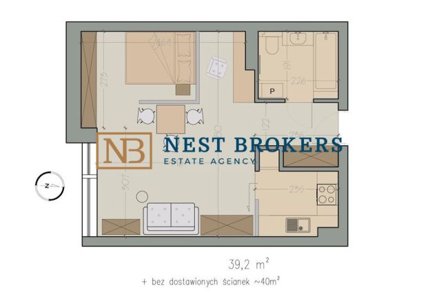 Mieszkanie 1-pokojowe Kraków, ul. Włoska. Zdjęcie 7