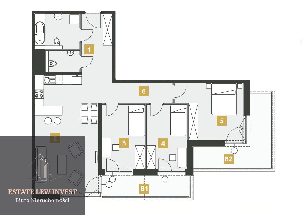 Mieszkanie 2-pokojowe Kraków, ul. Karola Bunscha. Zdjęcie 23