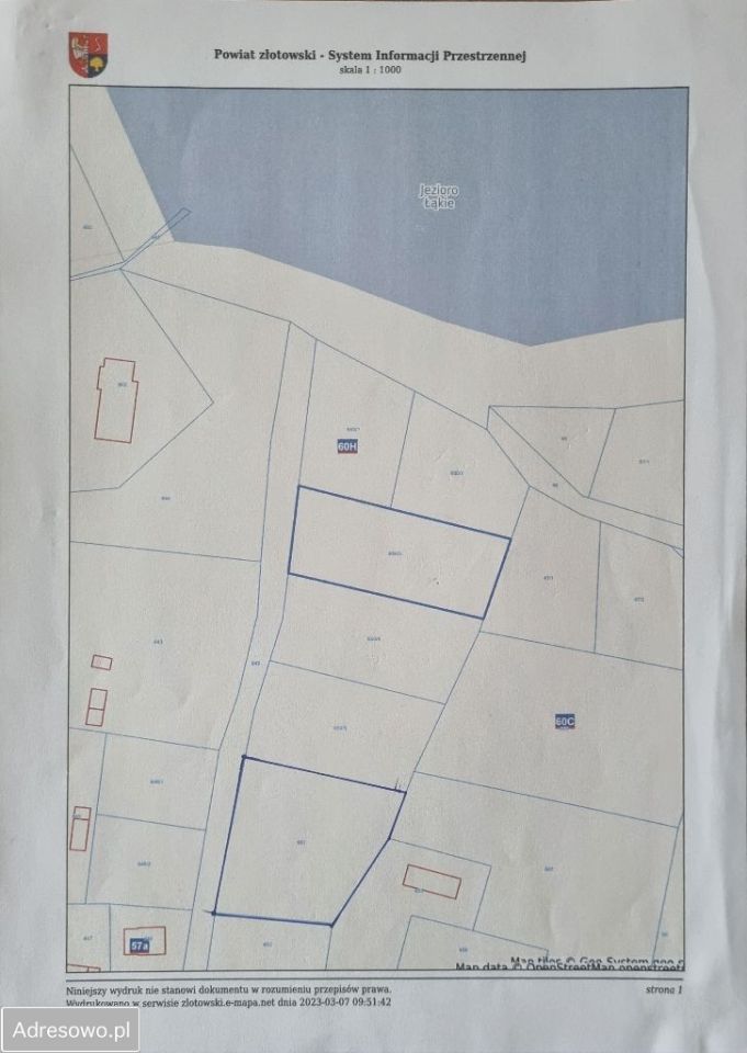 Działka budowlana Łąkie. Zdjęcie 2