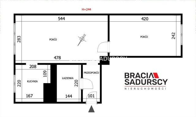 Mieszkanie 2-pokojowe Kraków Grzegórzki, ul. Ułanów. Zdjęcie 13