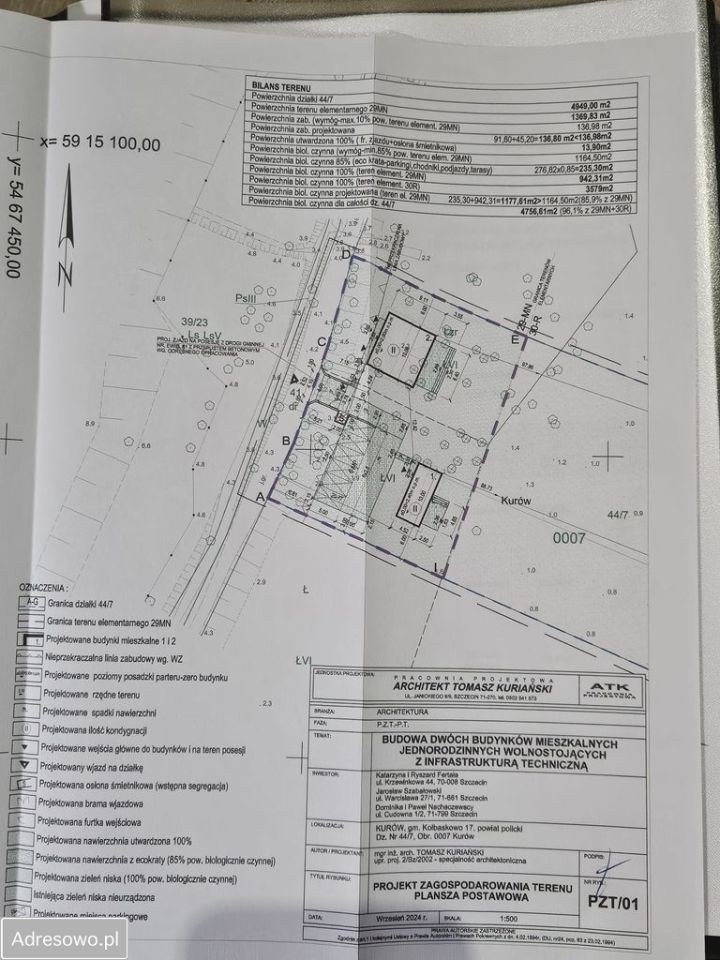 Działka rolno-budowlana Kurów. Zdjęcie 2