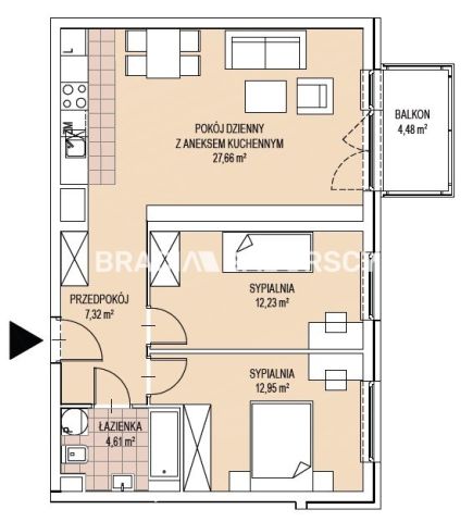 Mieszkanie 3-pokojowe Kraków Dębniki, ul. Kobierzyńska. Zdjęcie 21