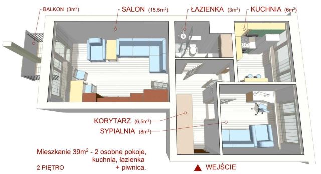 Mieszkanie 2-pokojowe Białystok Dziesięciny, ul. Dziesięciny. Zdjęcie 7